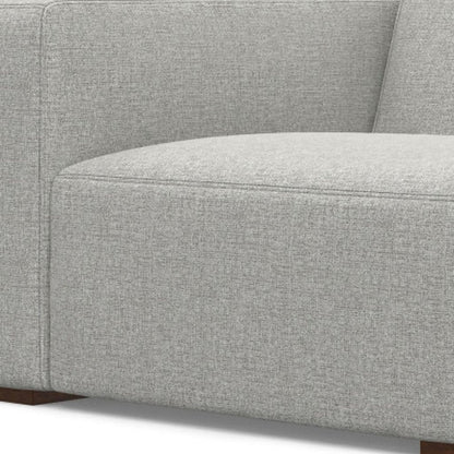 44" Gray Fabric Modular Sofa With Brown Legs HomeRoots