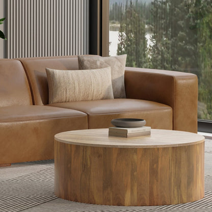 44" Brown Leather Modular Sofa HomeRoots