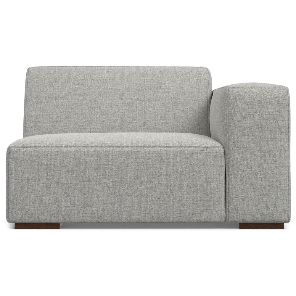 44" Gray Fabric Modular Sofa With Brown Legs HomeRoots