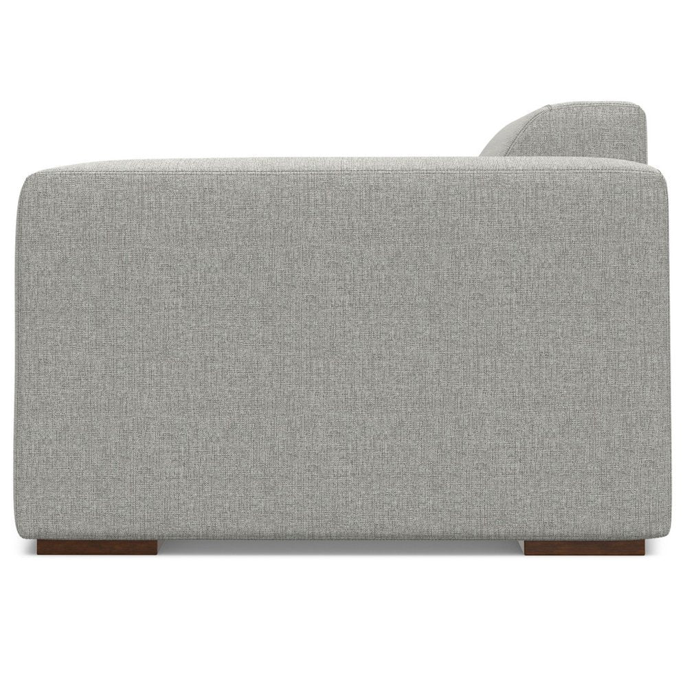 44" Gray Fabric Modular Sofa With Brown Legs HomeRoots