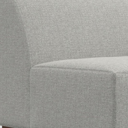 44" Gray Fabric Modular Sofa With Brown Legs HomeRoots