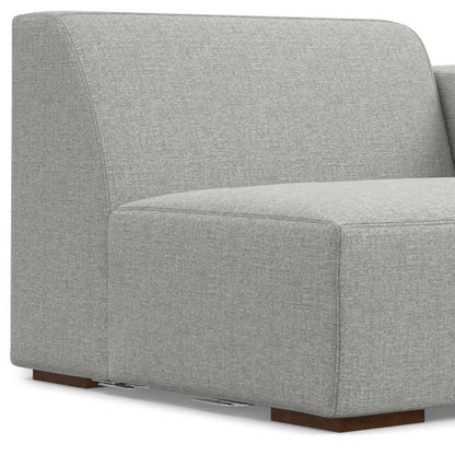 44" Gray Fabric Modular Sofa With Brown Legs HomeRoots