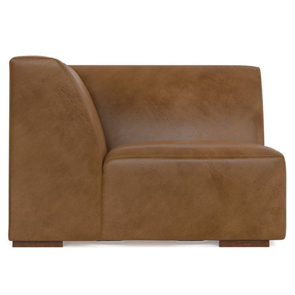 38" Brown Leather Modular Sofa HomeRoots