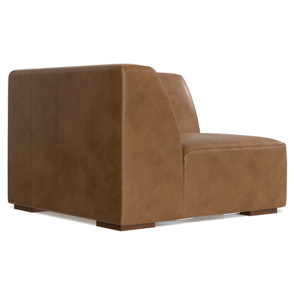 38" Brown Leather Modular Sofa HomeRoots