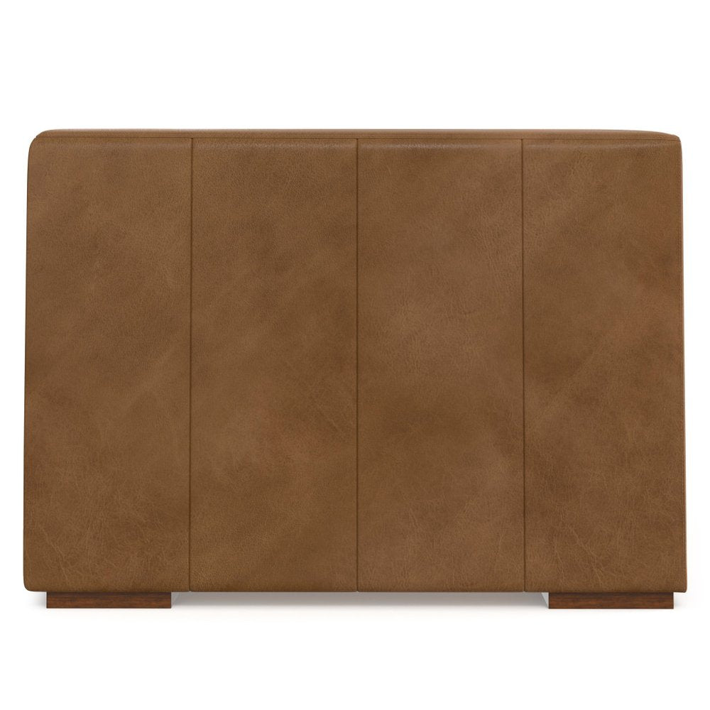 38" Brown Leather Modular Sofa HomeRoots