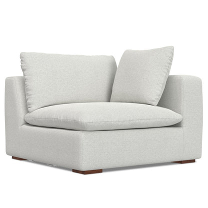 44" Gray Fabric Modular Sofa With Brown Legs HomeRoots