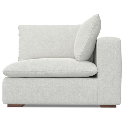 44" Gray Fabric Modular Sofa With Brown Legs HomeRoots