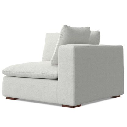 44" Gray Fabric Modular Sofa With Brown Legs HomeRoots