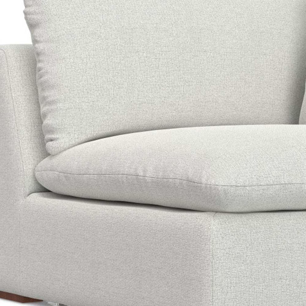 44" Gray Fabric Modular Sofa With Brown Legs HomeRoots