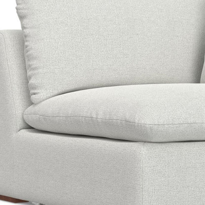 44" Gray Fabric Modular Sofa With Brown Legs HomeRoots