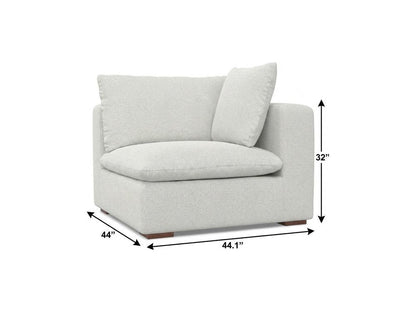 44" Gray Fabric Modular Sofa With Brown Legs HomeRoots