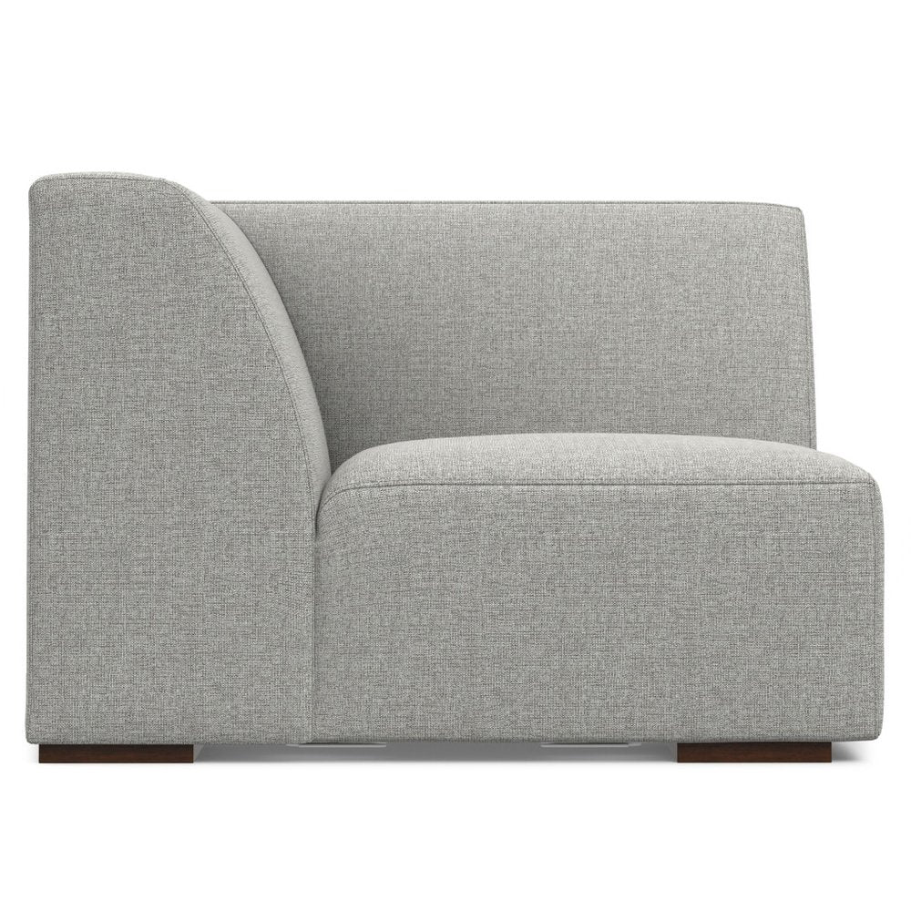 38" Gray Fabric Modular Sofa With Brown Legs HomeRoots