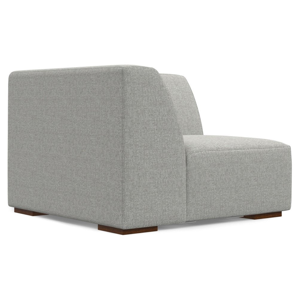 38" Gray Fabric Modular Sofa With Brown Legs HomeRoots