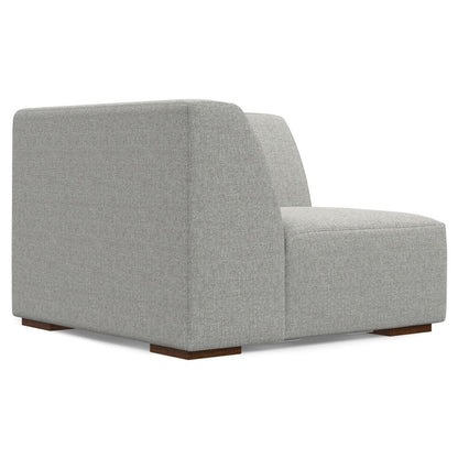 38" Gray Fabric Modular Sofa With Brown Legs HomeRoots