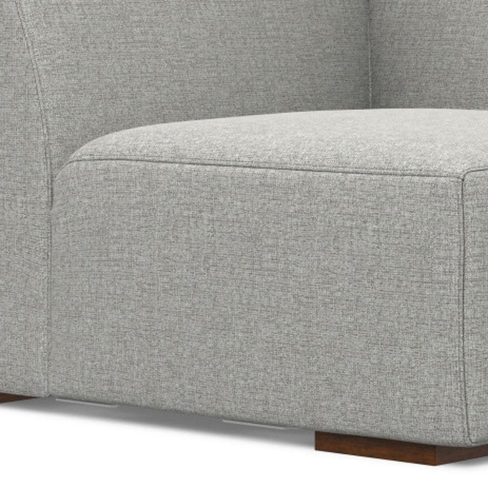 38" Gray Fabric Modular Sofa With Brown Legs HomeRoots