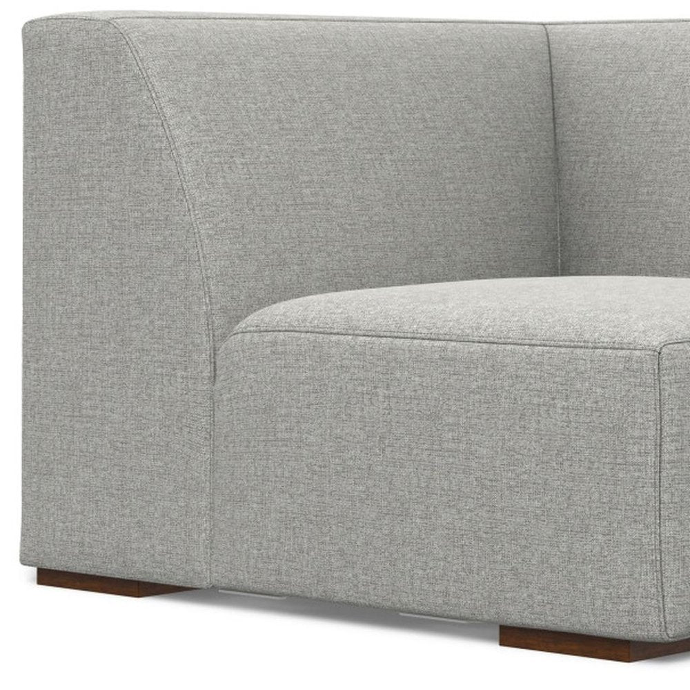 38" Gray Fabric Modular Sofa With Brown Legs HomeRoots