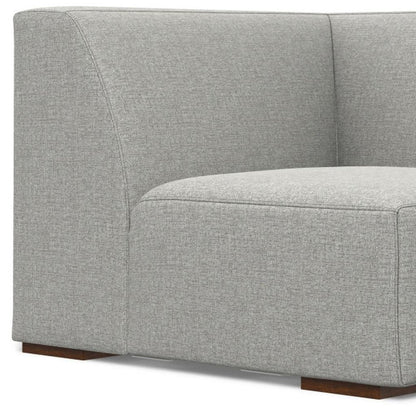 38" Gray Fabric Modular Sofa With Brown Legs HomeRoots