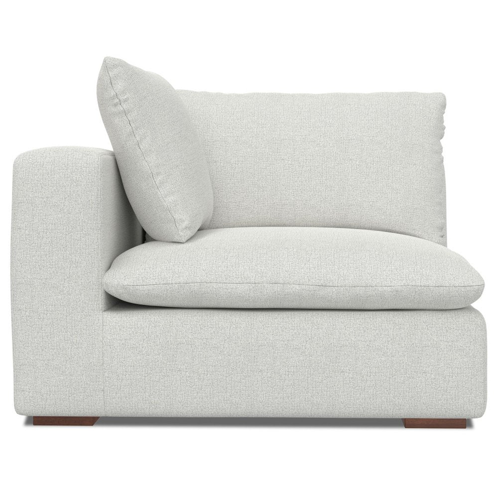 44" Gray Fabric Modular Sofa With Brown Legs HomeRoots