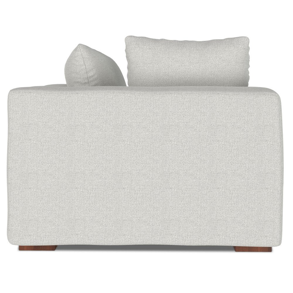 44" Gray Fabric Modular Sofa With Brown Legs HomeRoots