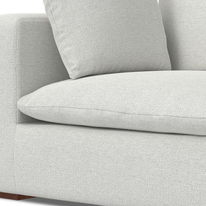 44" Gray Fabric Modular Sofa With Brown Legs HomeRoots
