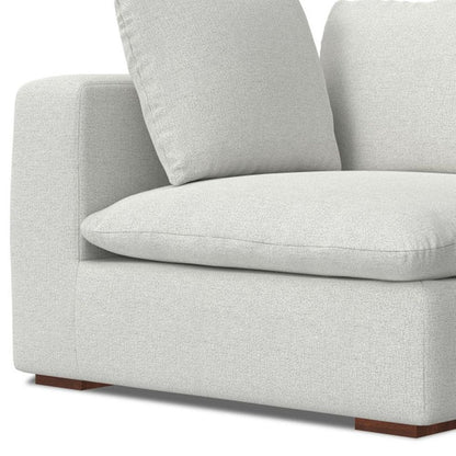 44" Gray Fabric Modular Sofa With Brown Legs HomeRoots