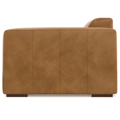 44" Sienna Leather Modular Sofa With Brown Legs HomeRoots