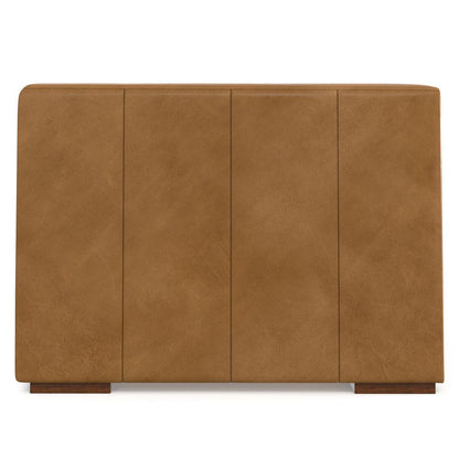 38" Sienna Leather Modular Sofa With Brown Legs HomeRoots