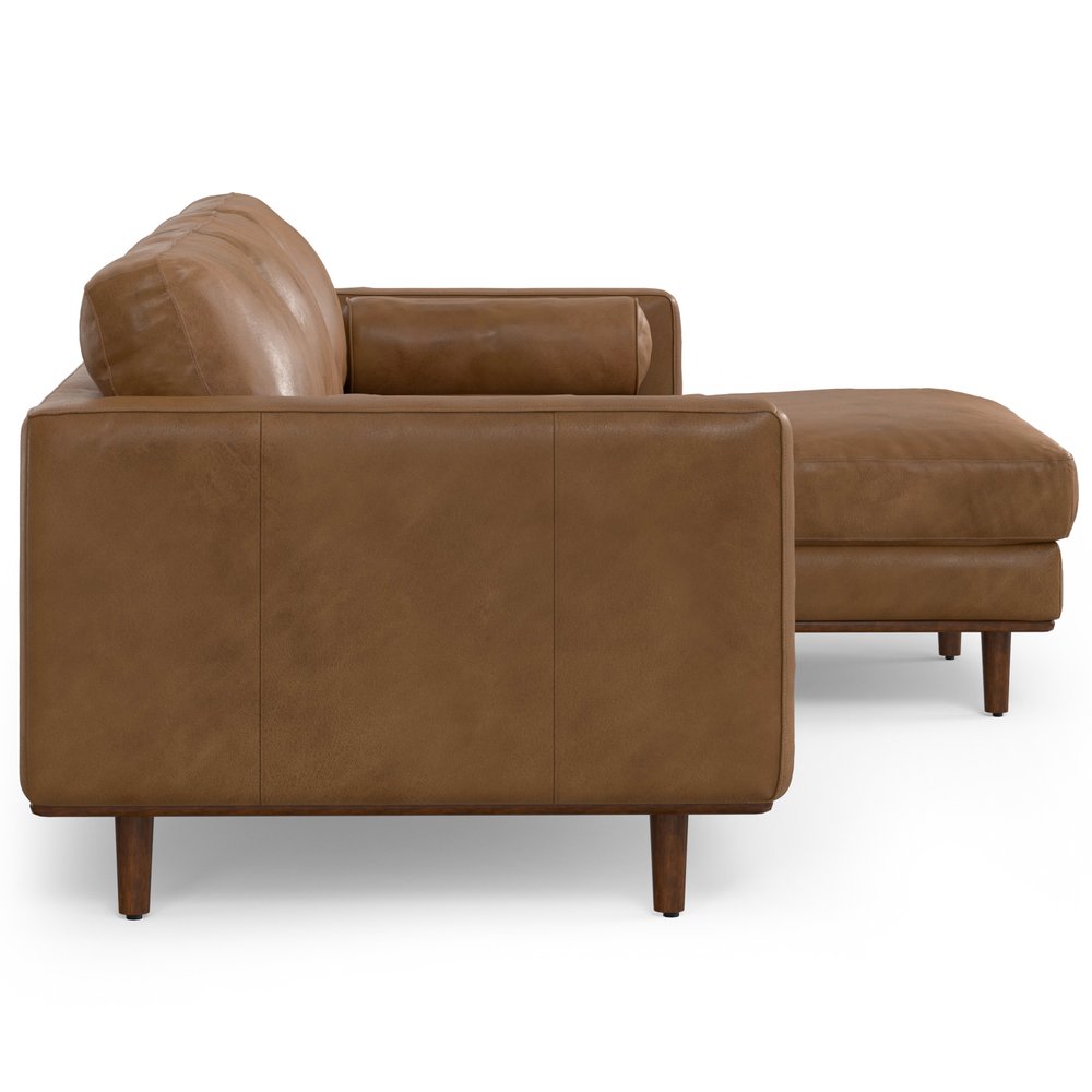 102" Brown Leather Sofa HomeRoots