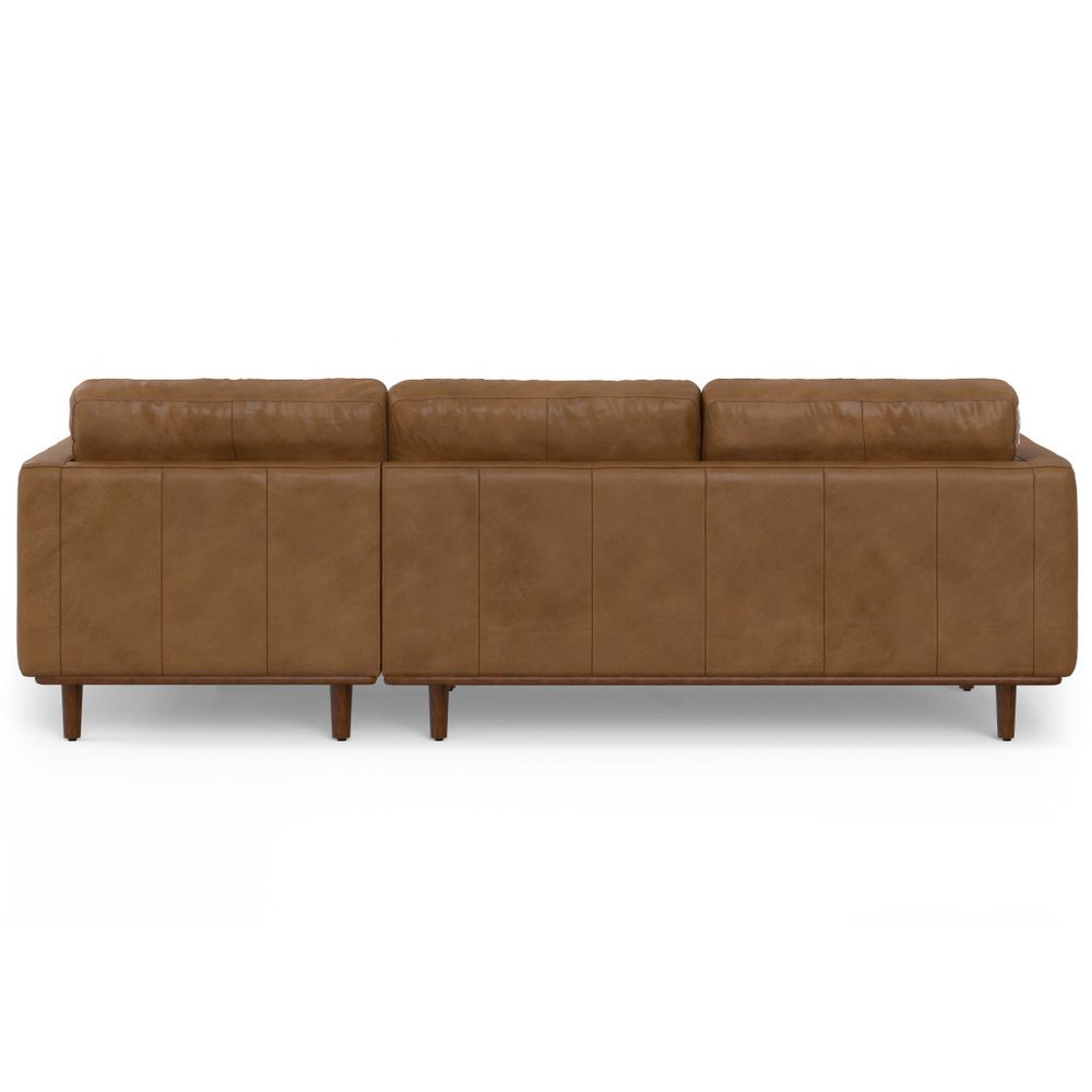 102" Brown Leather Sofa HomeRoots