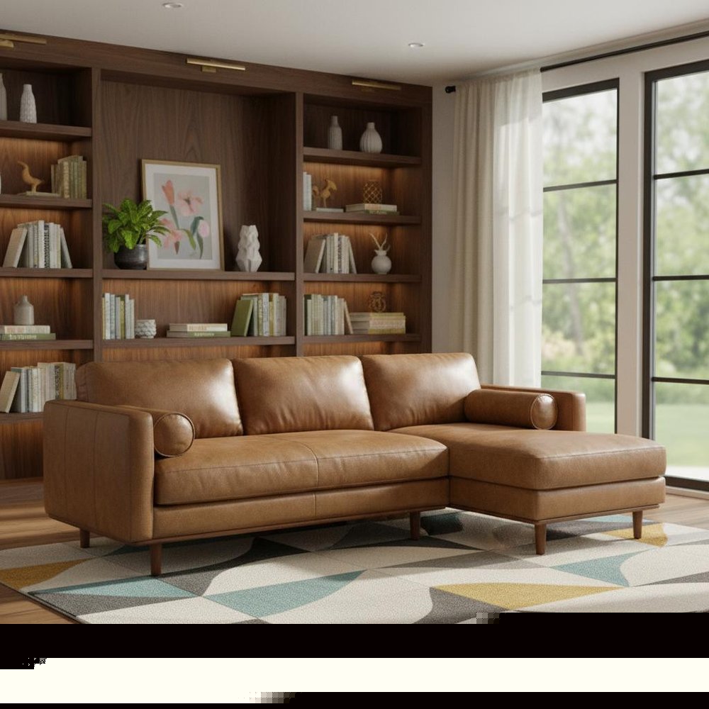 102" Brown Leather Sofa HomeRoots