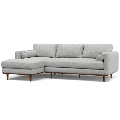 102" Gray Fabric Sofa With Brown Legs HomeRoots