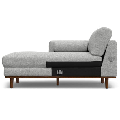 102" Gray Fabric Sofa With Brown Legs HomeRoots