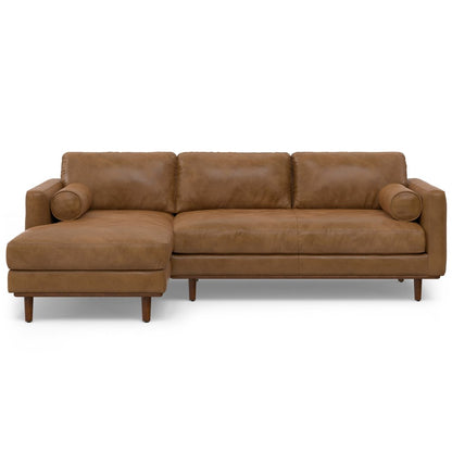102" Brown Leather Sofa HomeRoots