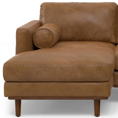 102" Brown Leather Sofa HomeRoots