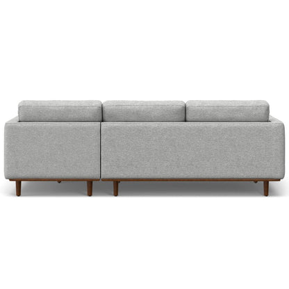 102" Gray Fabric Sofa With Brown Legs HomeRoots