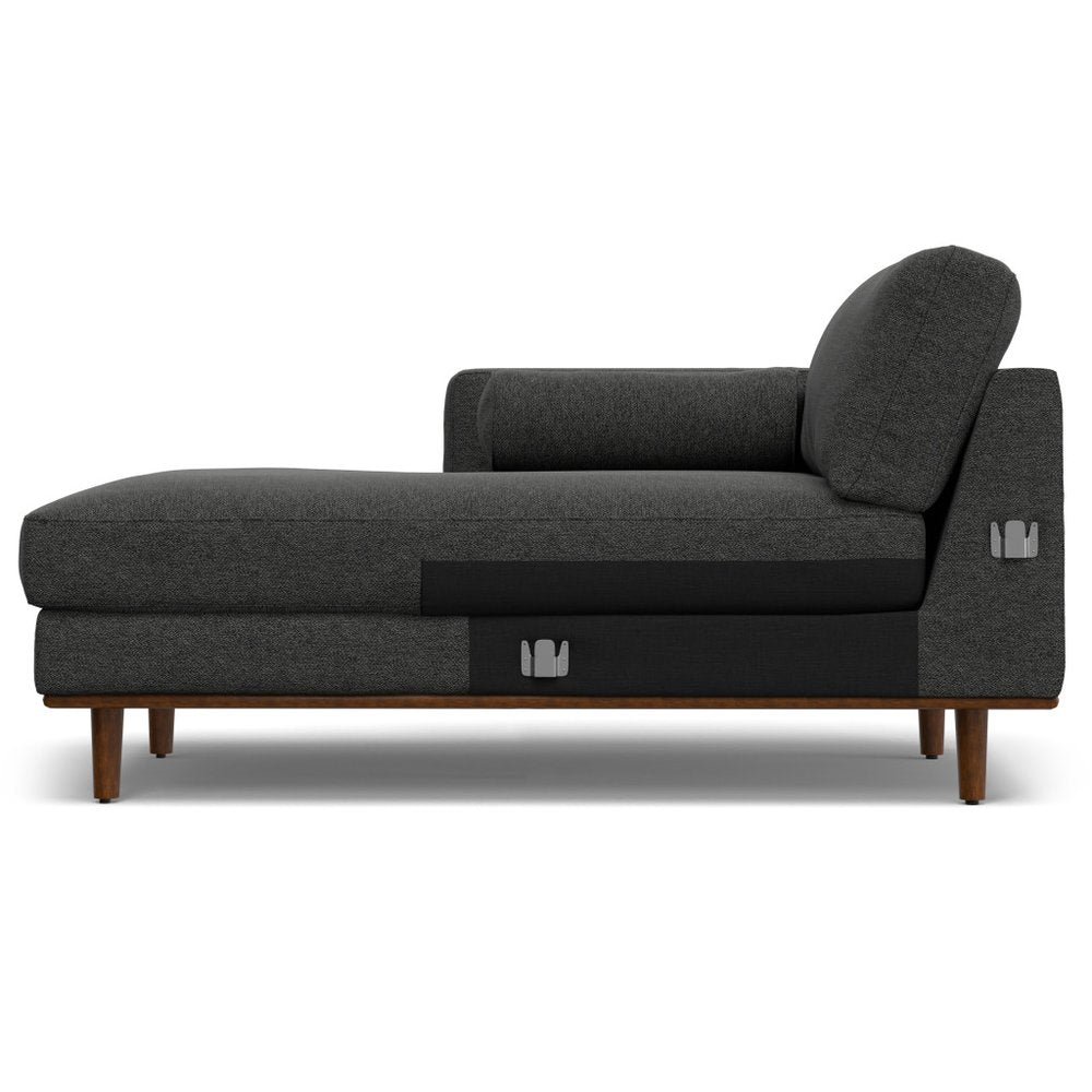 102" Gray Fabric Sofa With Brown Legs HomeRoots