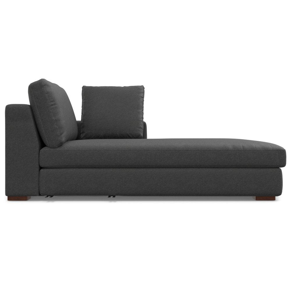 122" Gray Fabric Sofa With Brown Legs HomeRoots