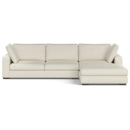 122" Cream Fabric Sofa With Brown Legs HomeRoots