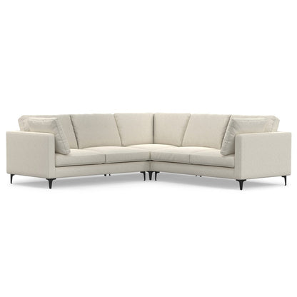 102" Cream Fabric Sofa With Black Legs HomeRoots