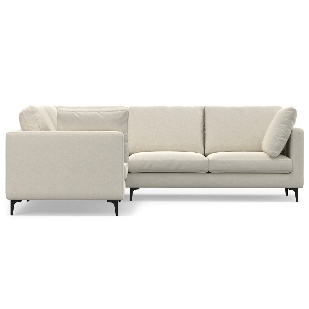 102" Cream Fabric Sofa With Black Legs HomeRoots