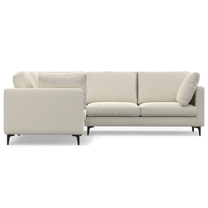 102" Cream Fabric Sofa With Black Legs HomeRoots