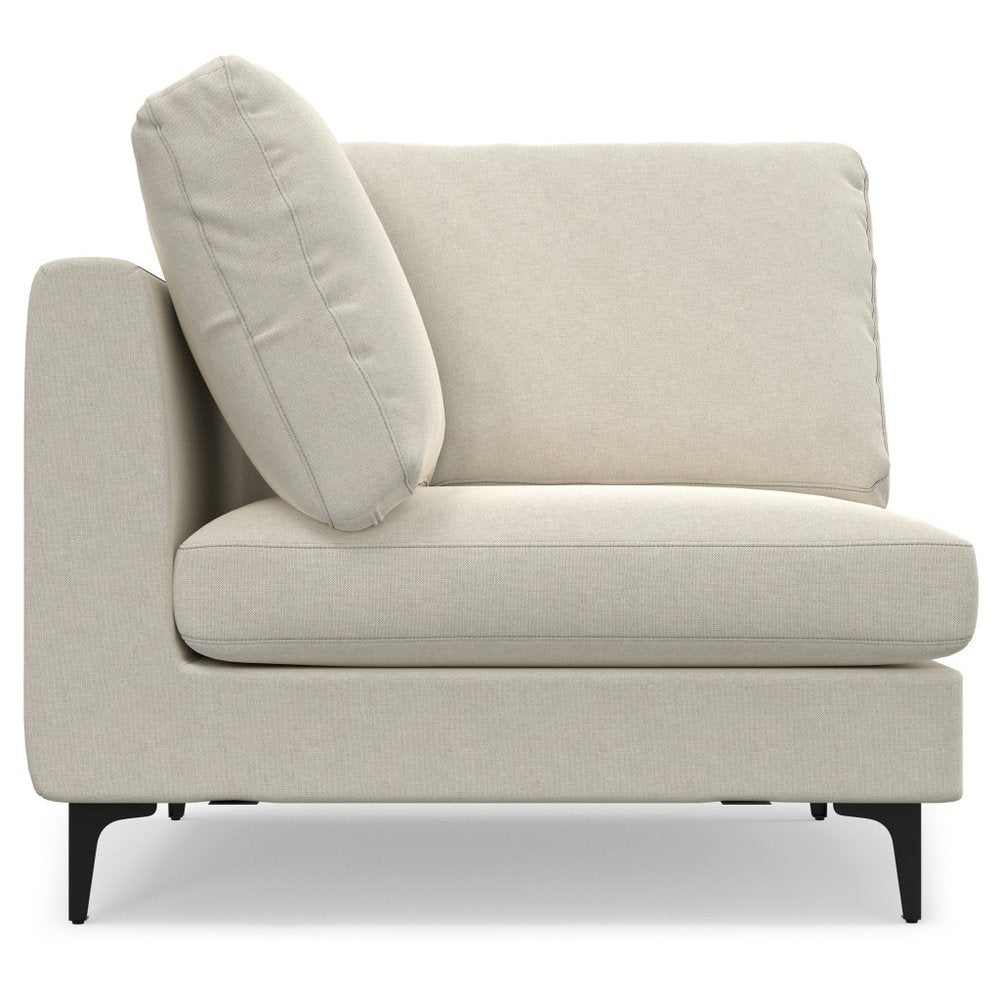 102" Cream Fabric Sofa With Black Legs HomeRoots