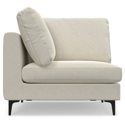 102" Cream Fabric Sofa With Black Legs HomeRoots