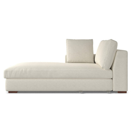 122" Cream Fabric Sofa With Brown Legs HomeRoots