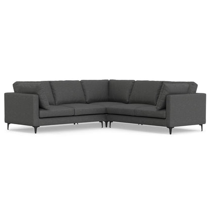 102" Gray Fabric Sofa With Black Legs HomeRoots
