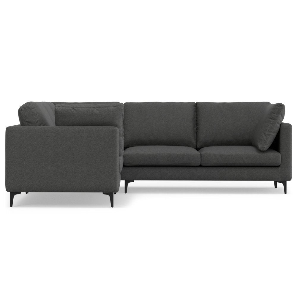 102" Gray Fabric Sofa With Black Legs HomeRoots