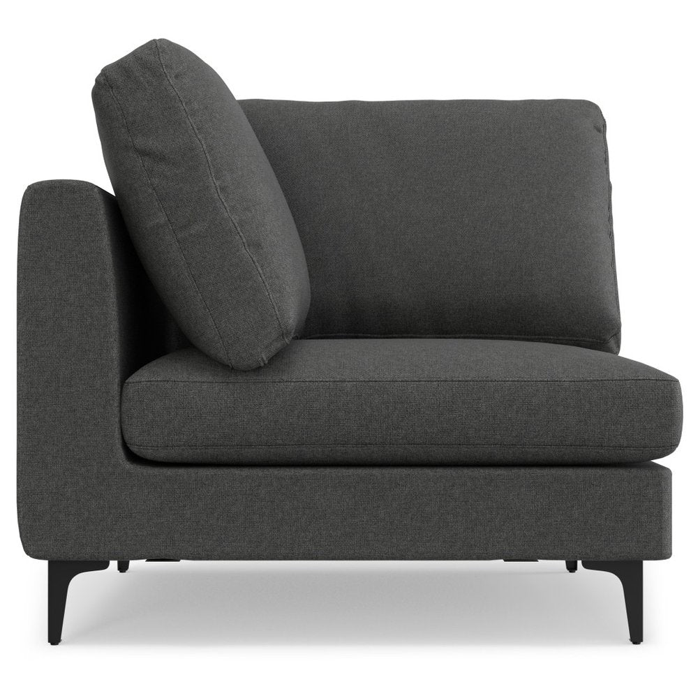 102" Gray Fabric Sofa With Black Legs HomeRoots