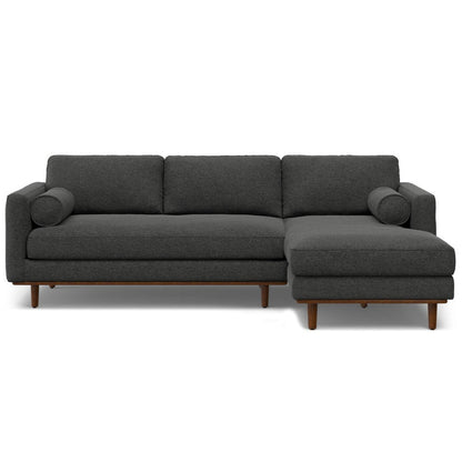 102" Gray Fabric Sofa With Brown Legs HomeRoots