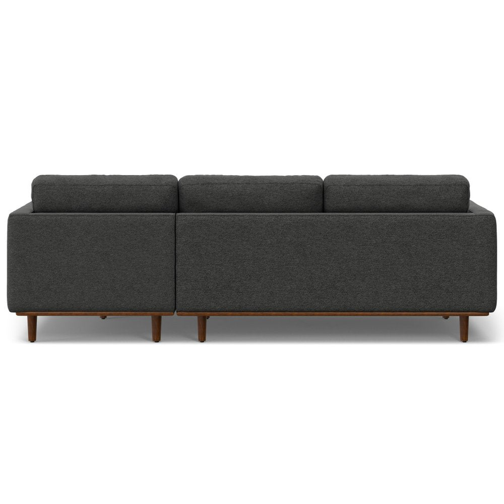102" Gray Fabric Sofa With Brown Legs HomeRoots