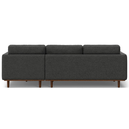 102" Gray Fabric Sofa With Brown Legs HomeRoots